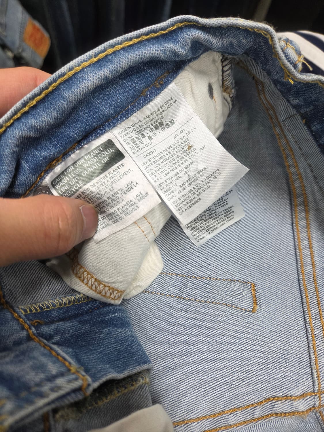 리바이스 511 연청 데님셔츠 30 상품이미지5