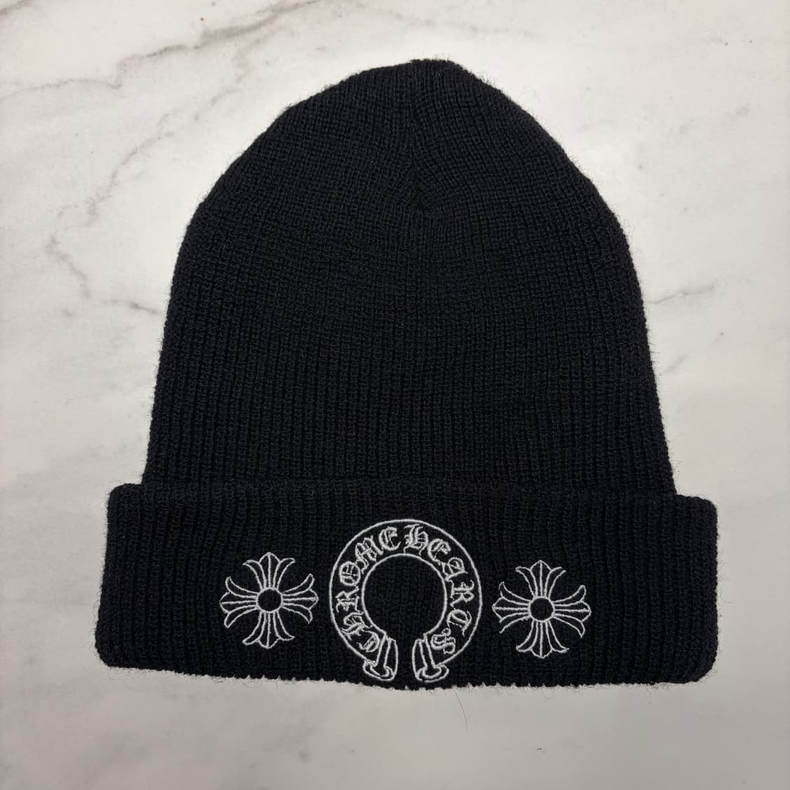 크롬하츠 Chrome Hearts 홀스슈 말발굽 크로스 울100 비니 상품이미지1