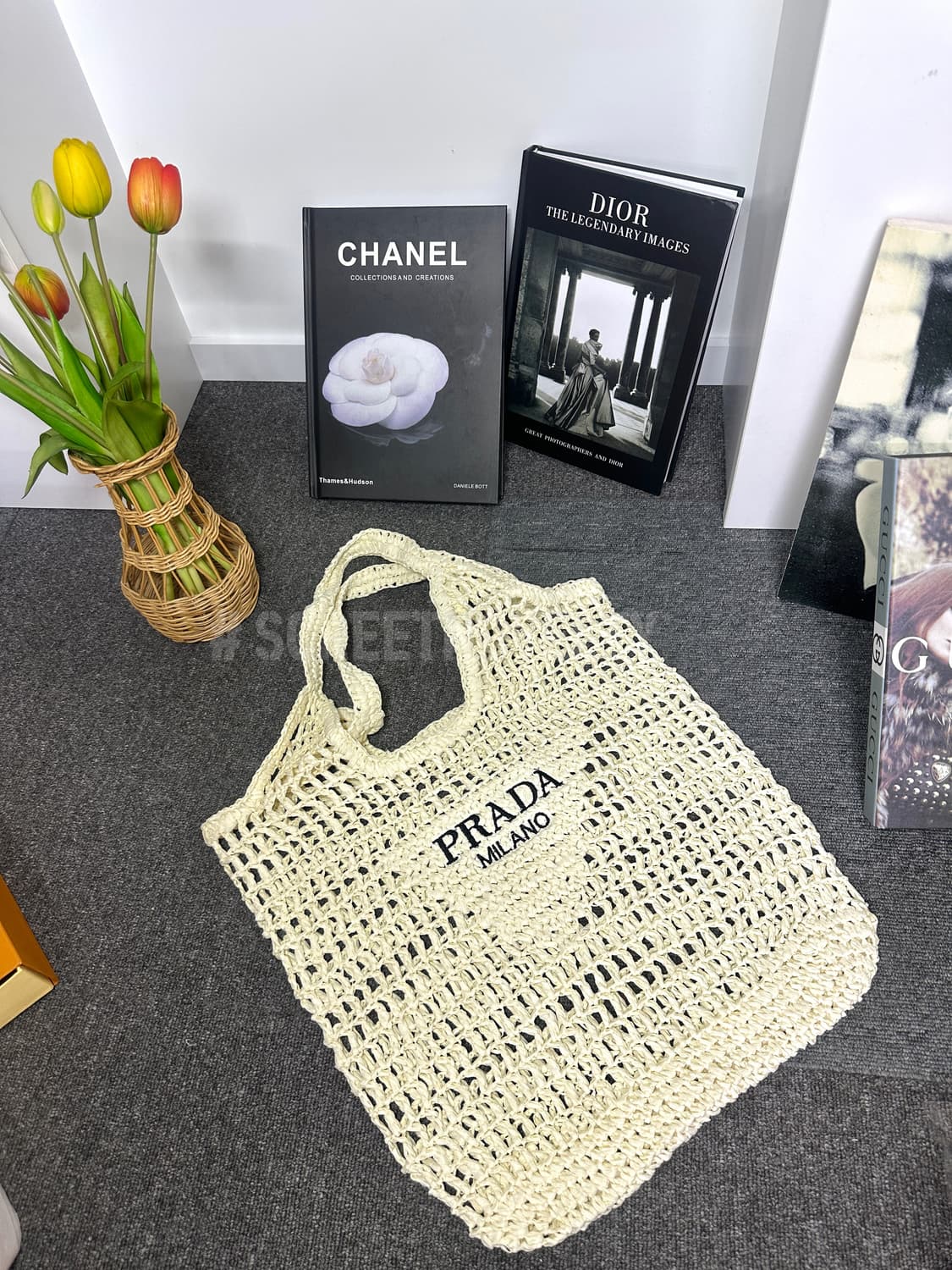 프라다 뷰티 라탄백 에코백 아리보리 세일가 무료배송 상품이미지2