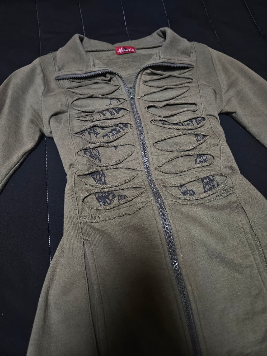 개대장 컷아웃 디테일 펑크 집업 y2k 상품이미지1