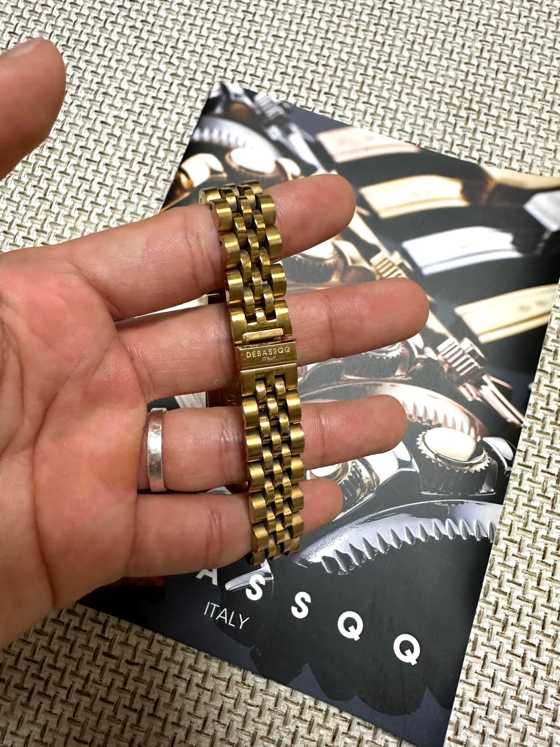 [OS/당일배송] 드바스크 유광골드메탈 팔찌 상품이미지3