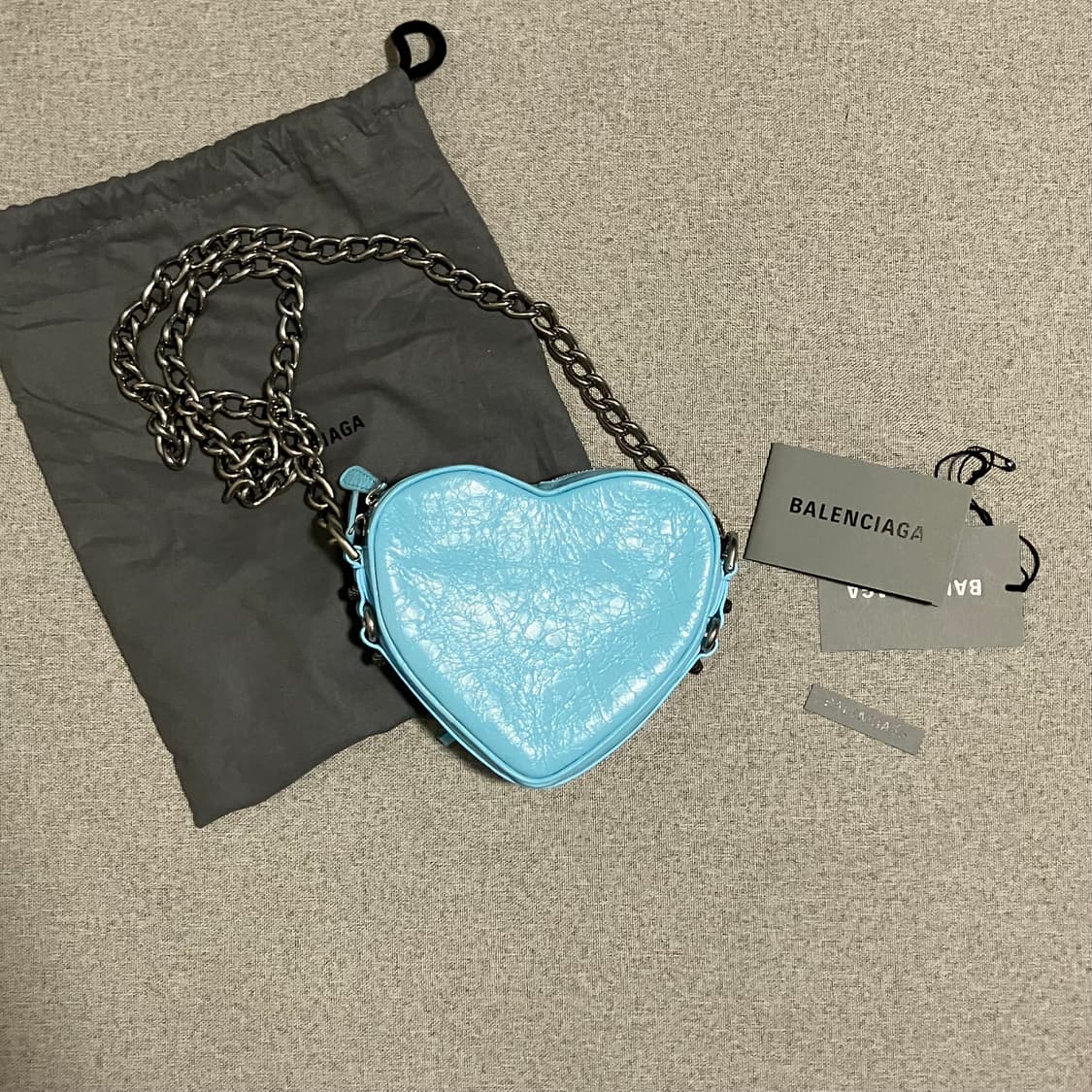 [OS] 발렌시아가 르카골 하트 백 블루 상품이미지3