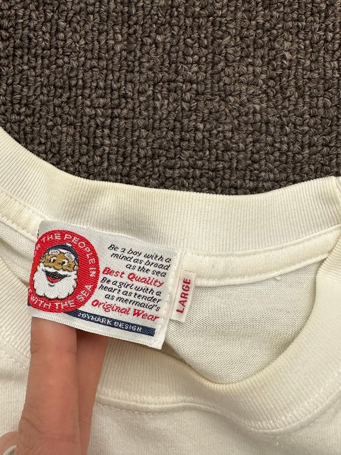 L)캡틴 산타 빈티지 빅프린팅 화이트 반팔 상품이미지4