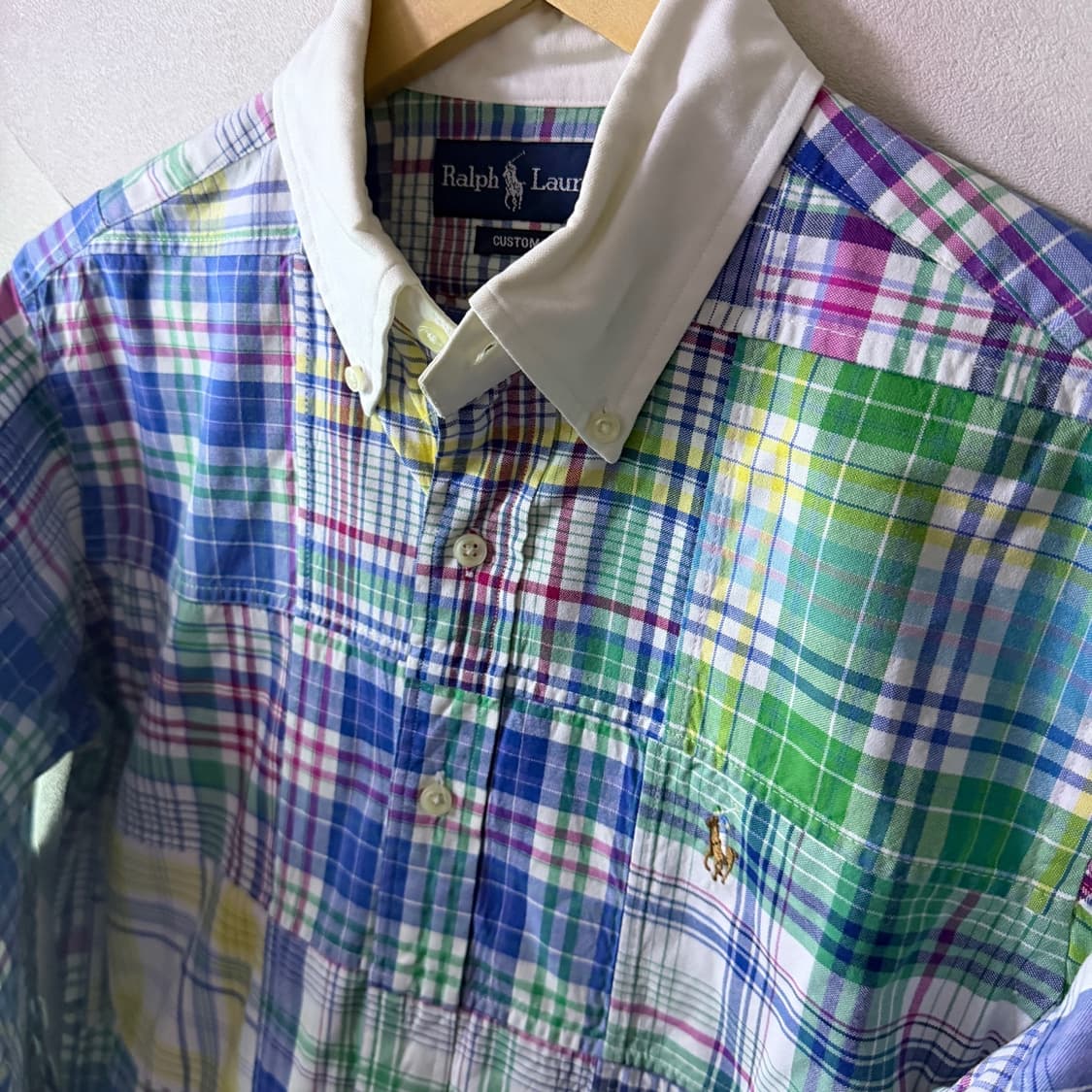 폴로 랄프로렌 패치워크 캐주얼 셔츠 커스텀 S (90-95) 상품이미지1