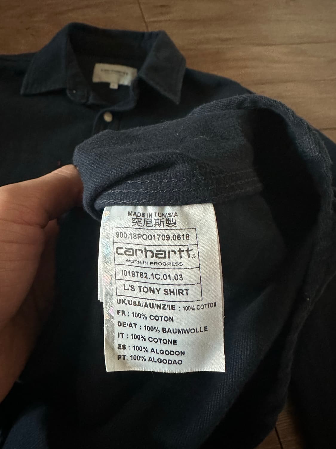 칼하트 L/S 토니 셔츠 네이비 L 판매 상품이미지5