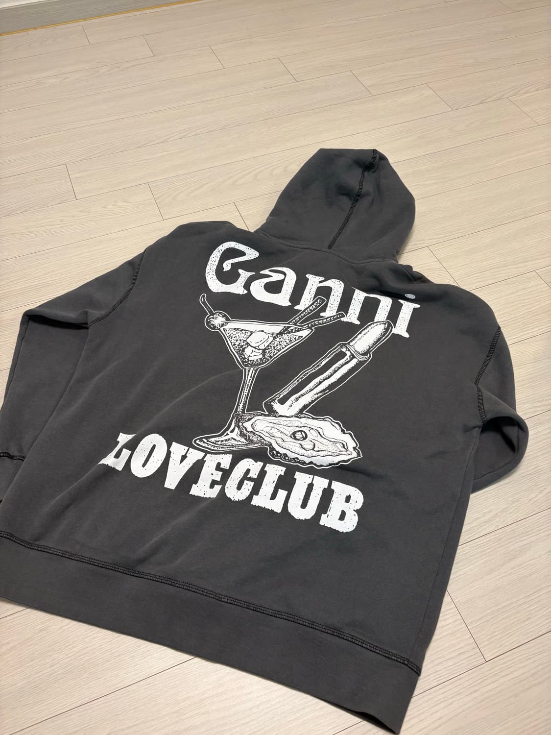 GANNI 가니 러브클럽 후드 그레이 S/M(55-66) 상품이미지1