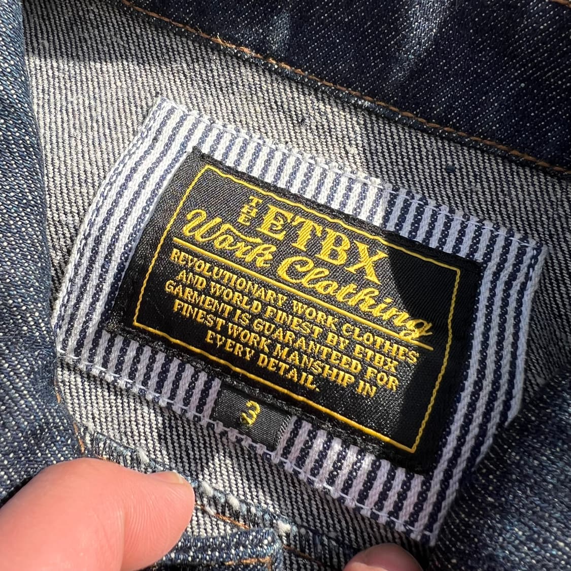 ETBX 자수 데님 트러커 자켓 상품이미지7