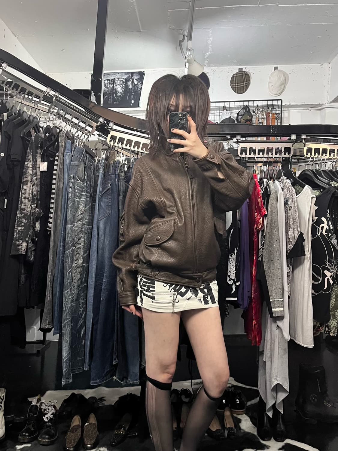 Toma 브라운 레더 자켓 상품이미지2