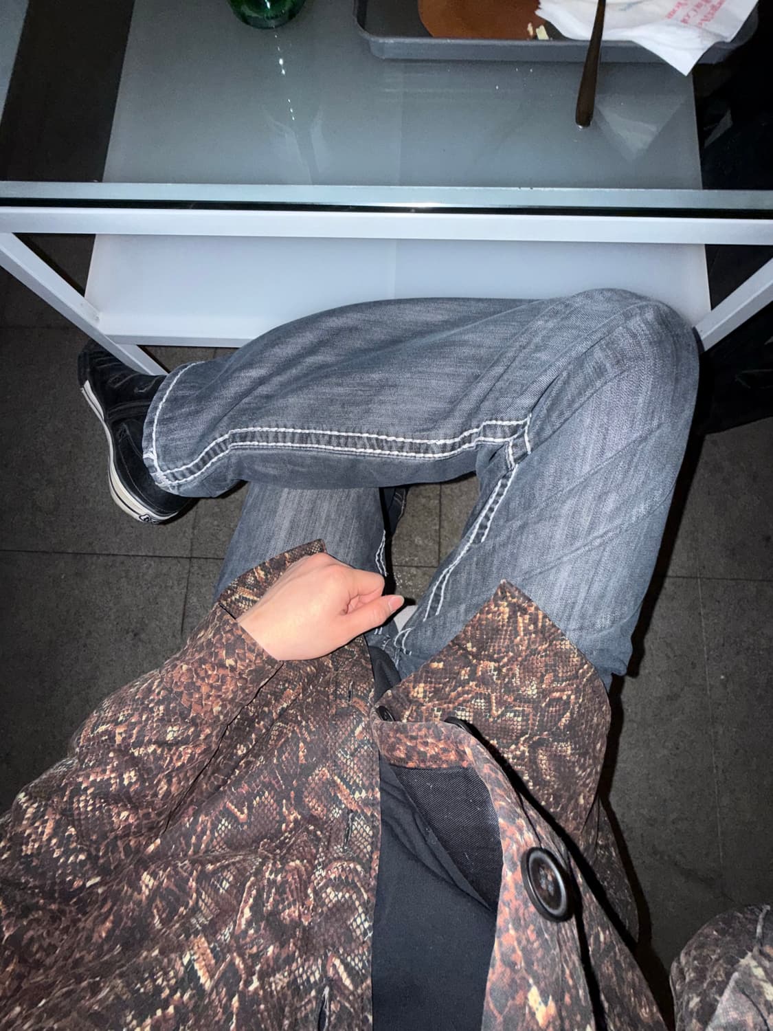 아페쎄 스네이크 뱀피 코티드 자켓 상품이미지2