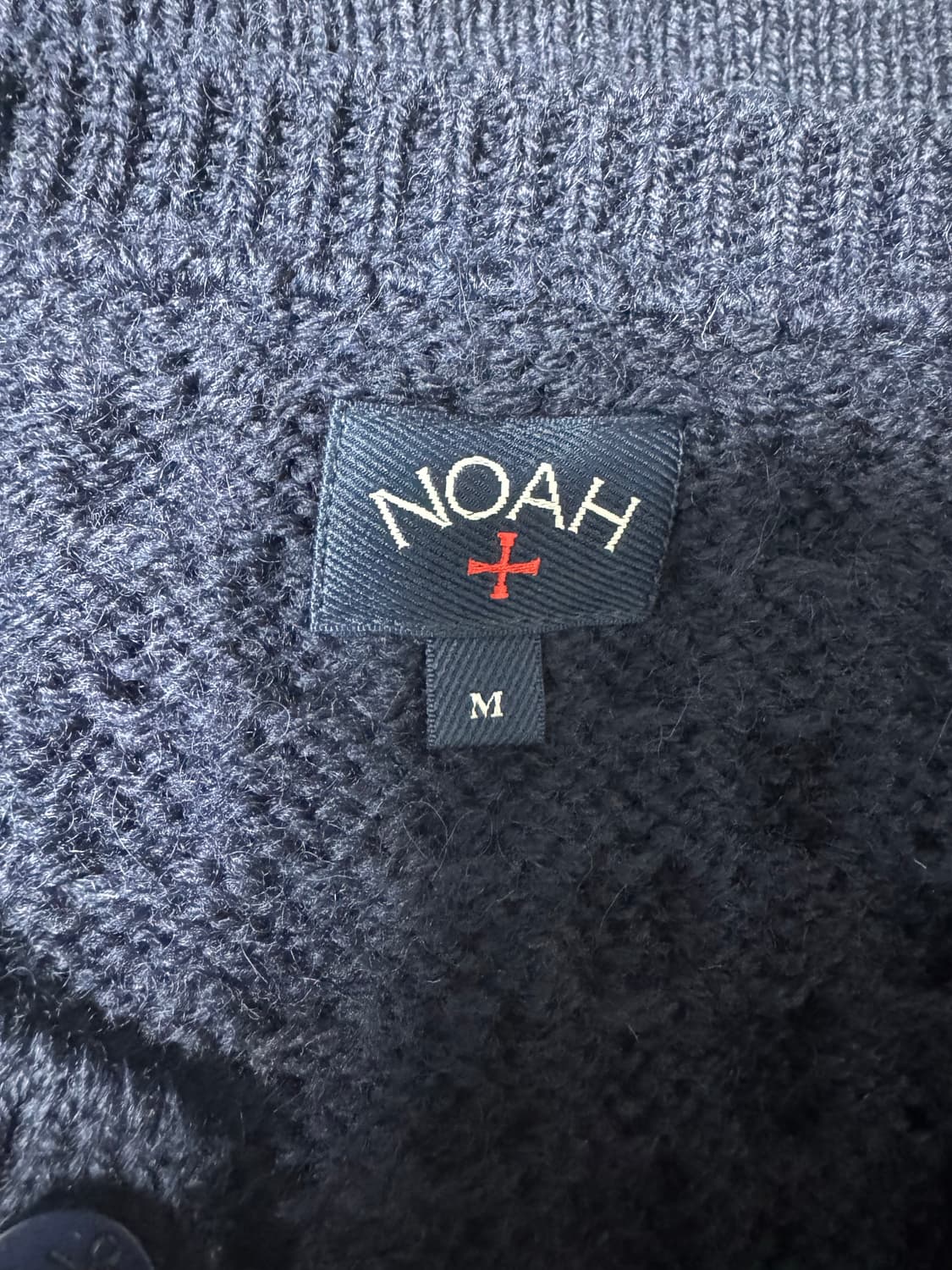 Noah 노아시티하우스 울 피셔맨 가디건 네이비 m 상품이미지3