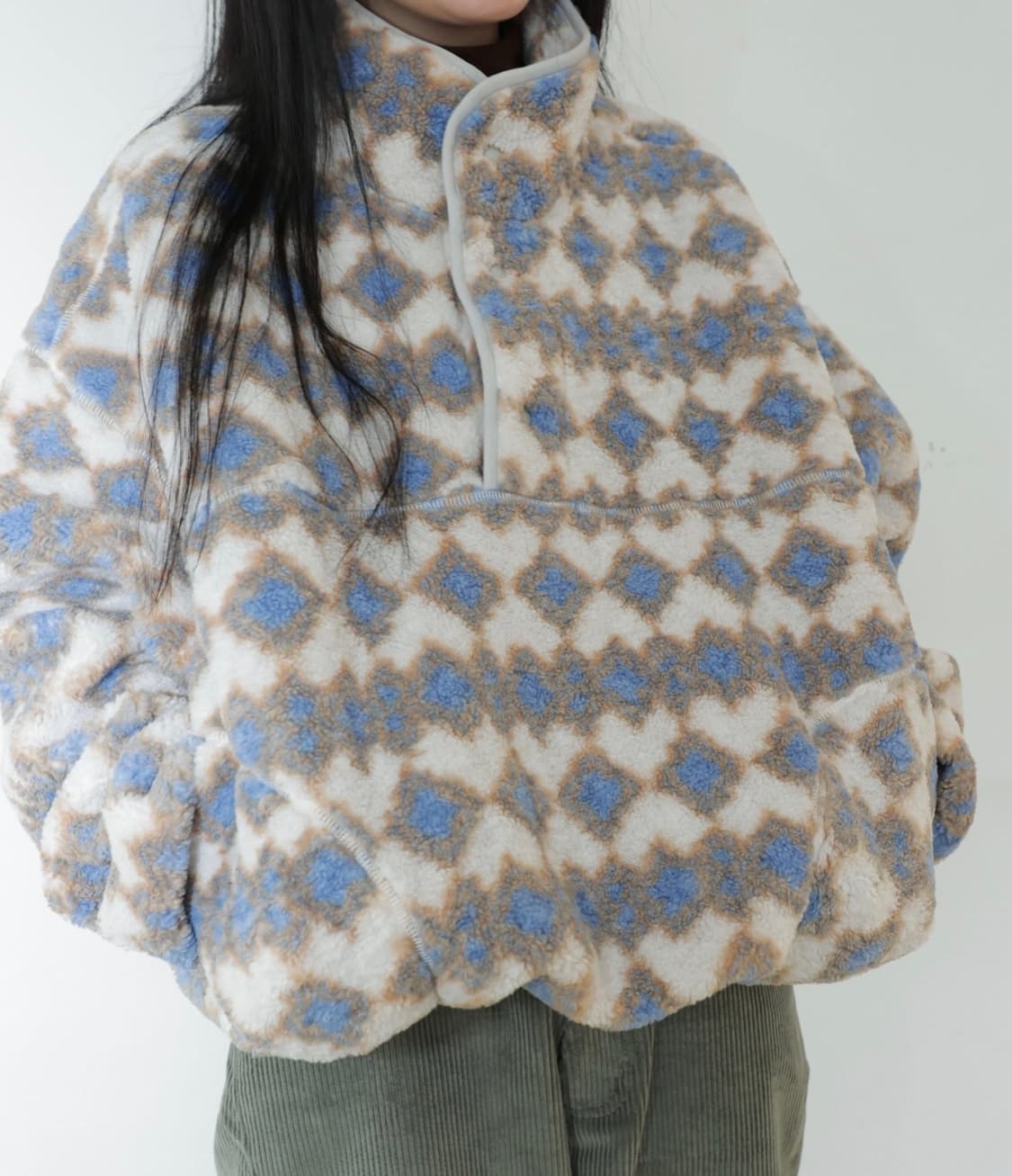 Meadow Flake Fleece Anorak / Snow Blue 상품이미지2