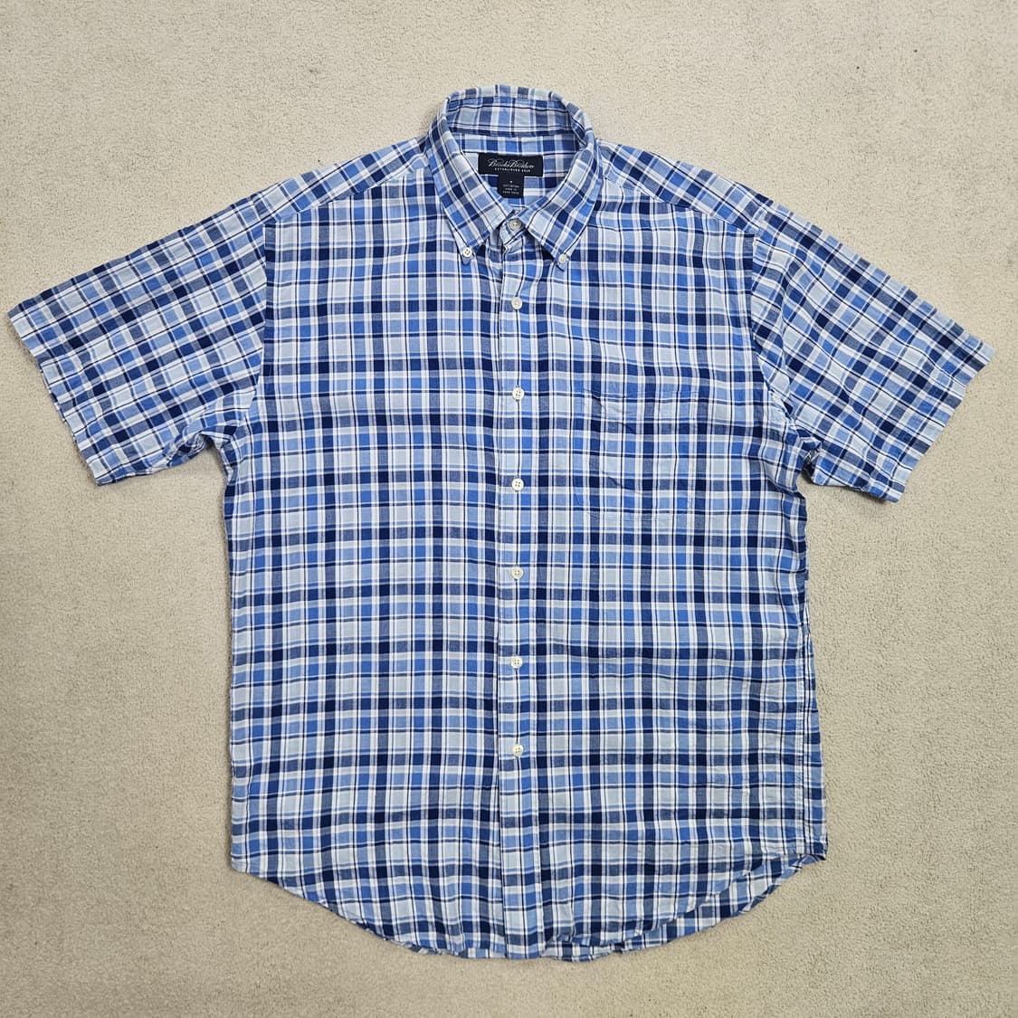 브룩스브라더스 반팔 체크 셔츠 M 상품이미지1