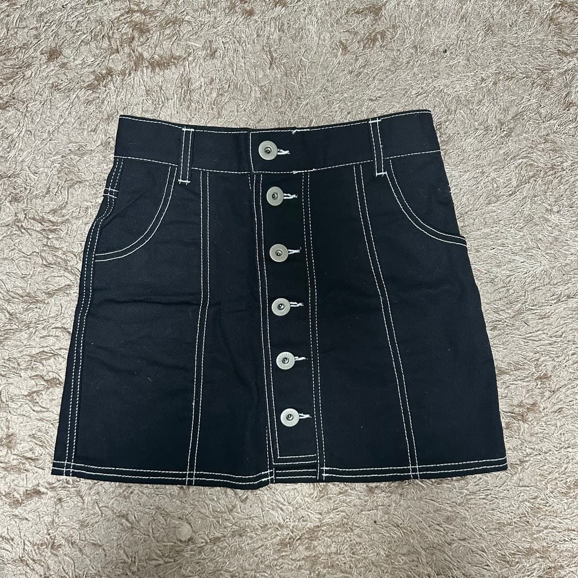 오아이오아이 데님 스커트 흑청 상품이미지1