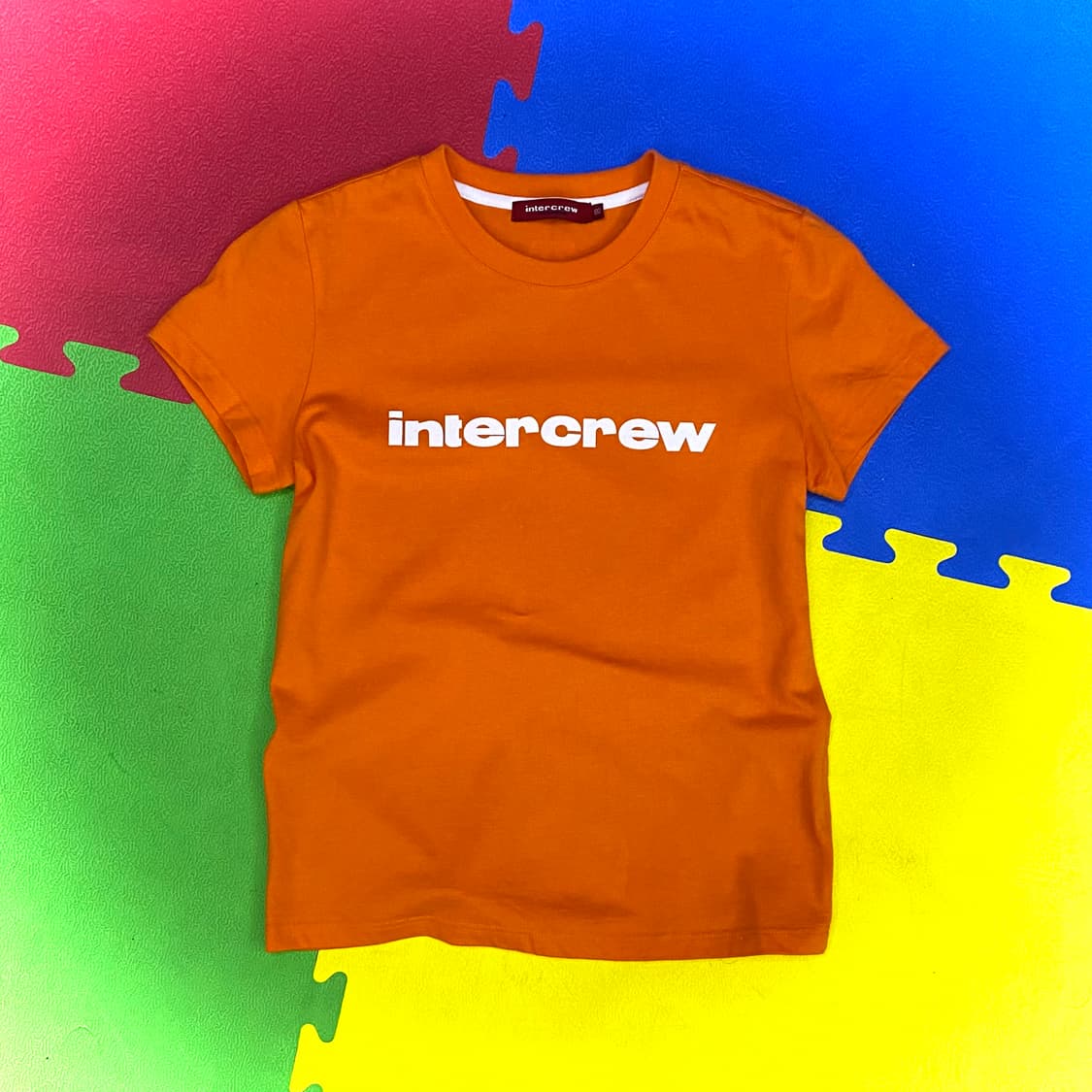 2000s 인터크루 로고 프린팅 반팔 티셔츠 상품이미지1