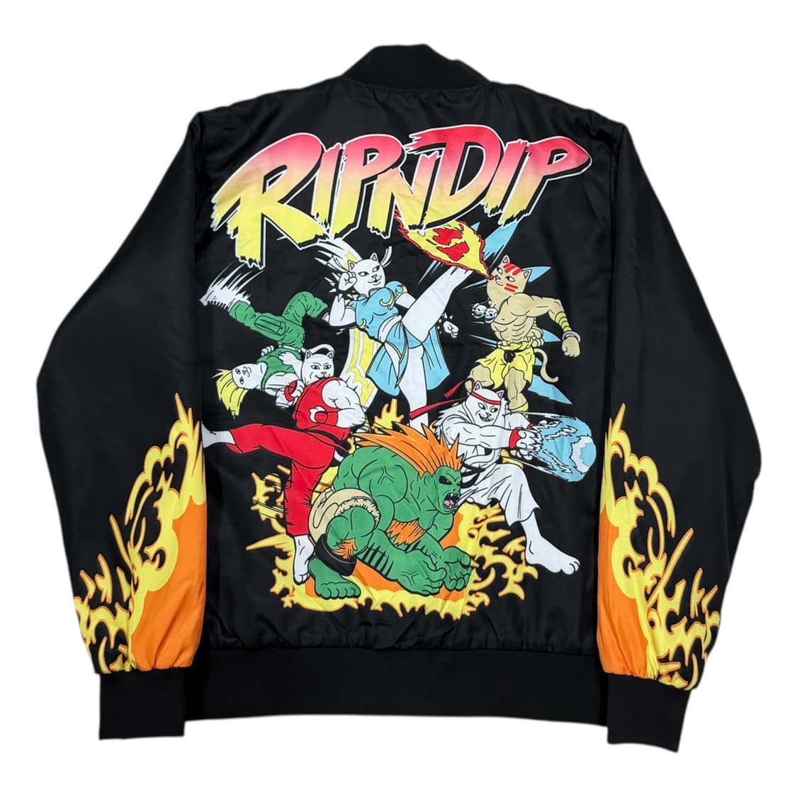 립앤딥 프린팅 바시티 야구점퍼 자켓 블랙 S 상품이미지1