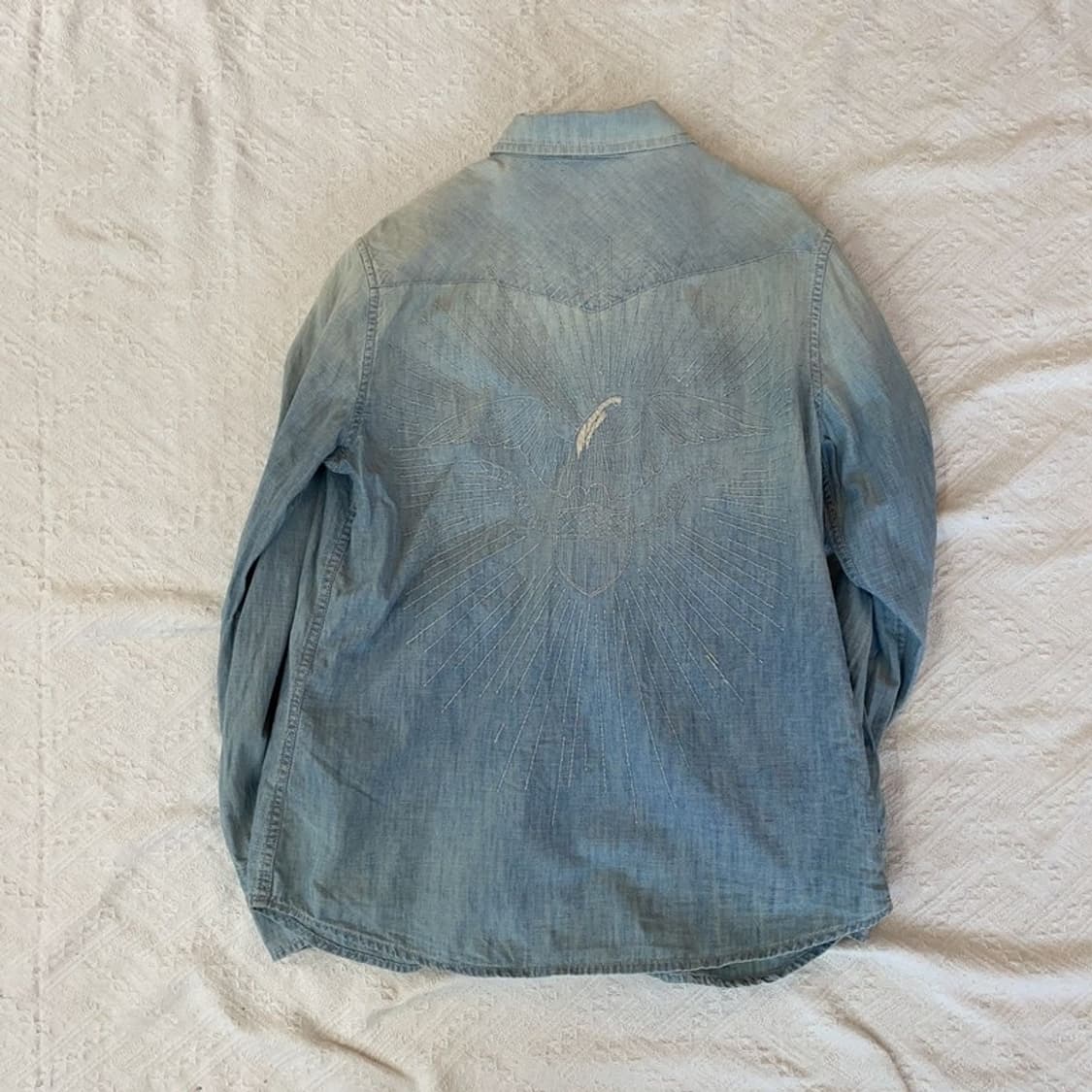 [90] 데님서플라이 여자 투포켓 웨스턴 자수 데님셔츠 상품이미지4