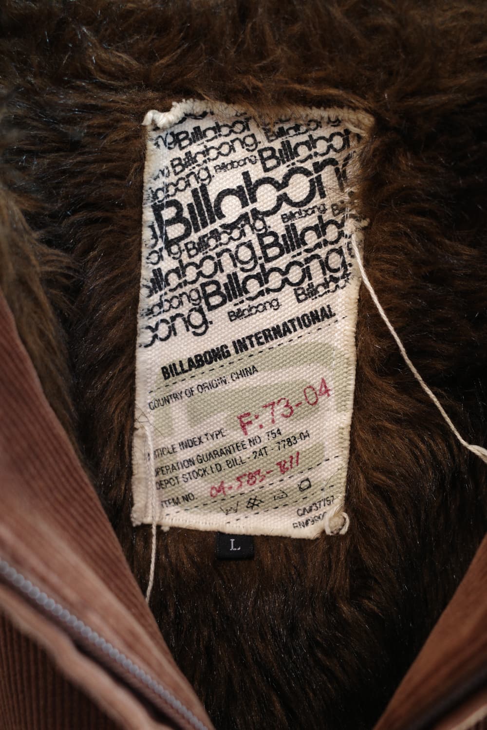 Billabong 빌라봉 코듀로이 퍼 후드 점퍼  상품이미지3