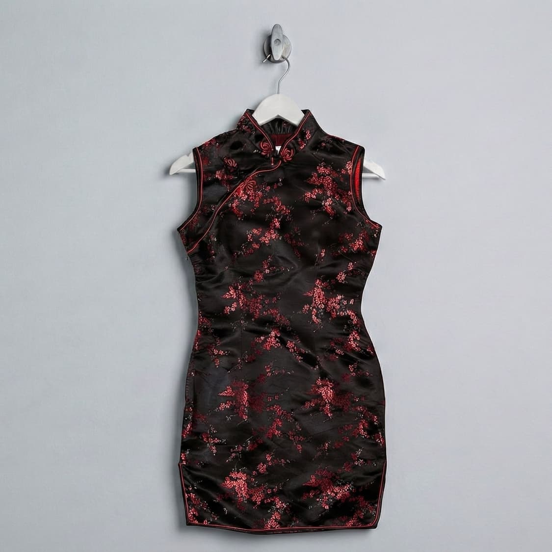 [Vintage] 블랙 실크 민소매 치파오 상품이미지1