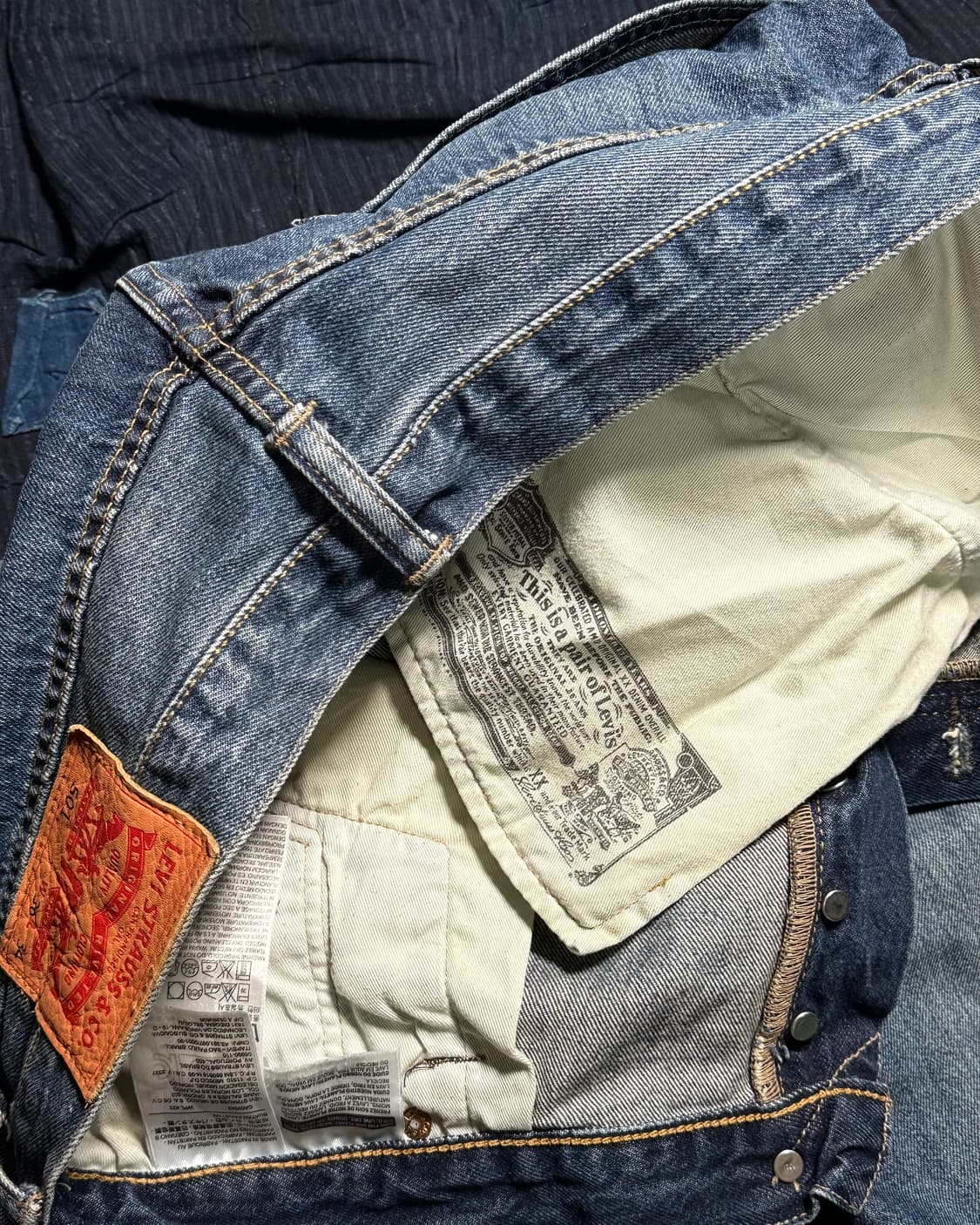 리바이스 501 스트레이트 핏 데님 팬츠 36 상품이미지4