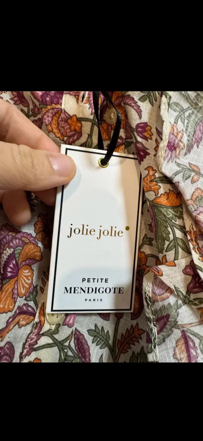 새상품 쁘띠 맨디고트 플로럴 블라우스 상품이미지6