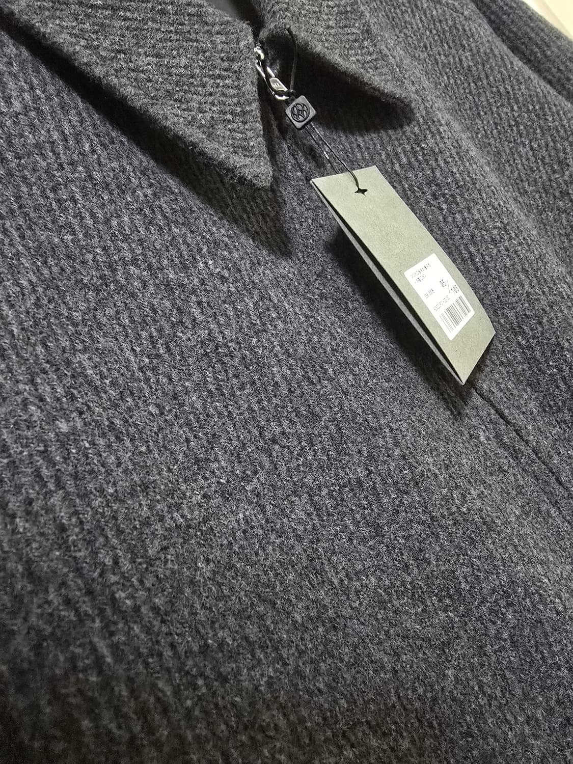 벨리에 다이애그널 울 블루종 차콜(105) 팝니다. 상품이미지5