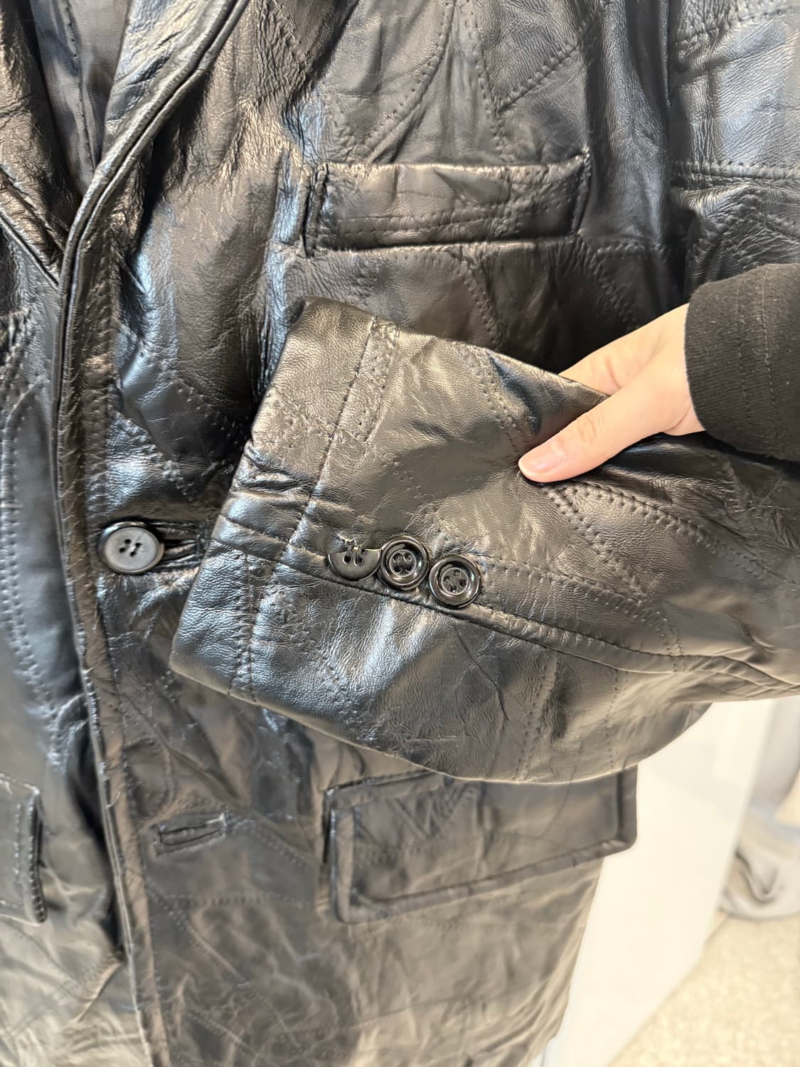 Pattern Leather Jacket   상품이미지6