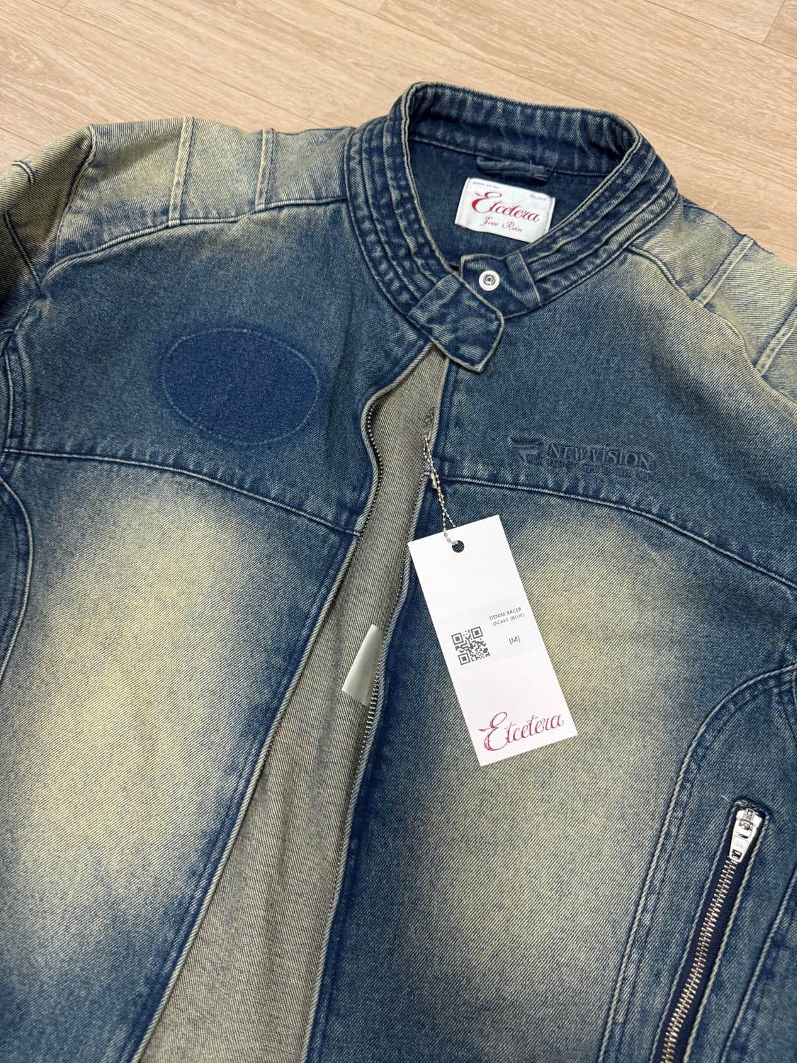 ETCE 이티씨이 데님 레이서 자켓 M 상품이미지6