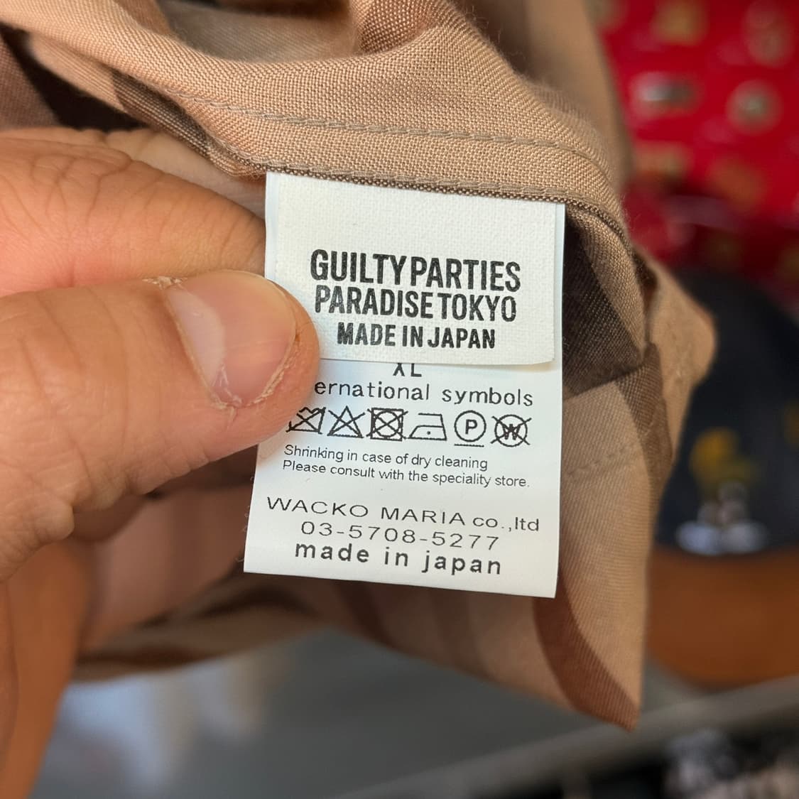 25SS 와코마리아 레이온 스트라이프 패턴 셔츠 XL 상품이미지6