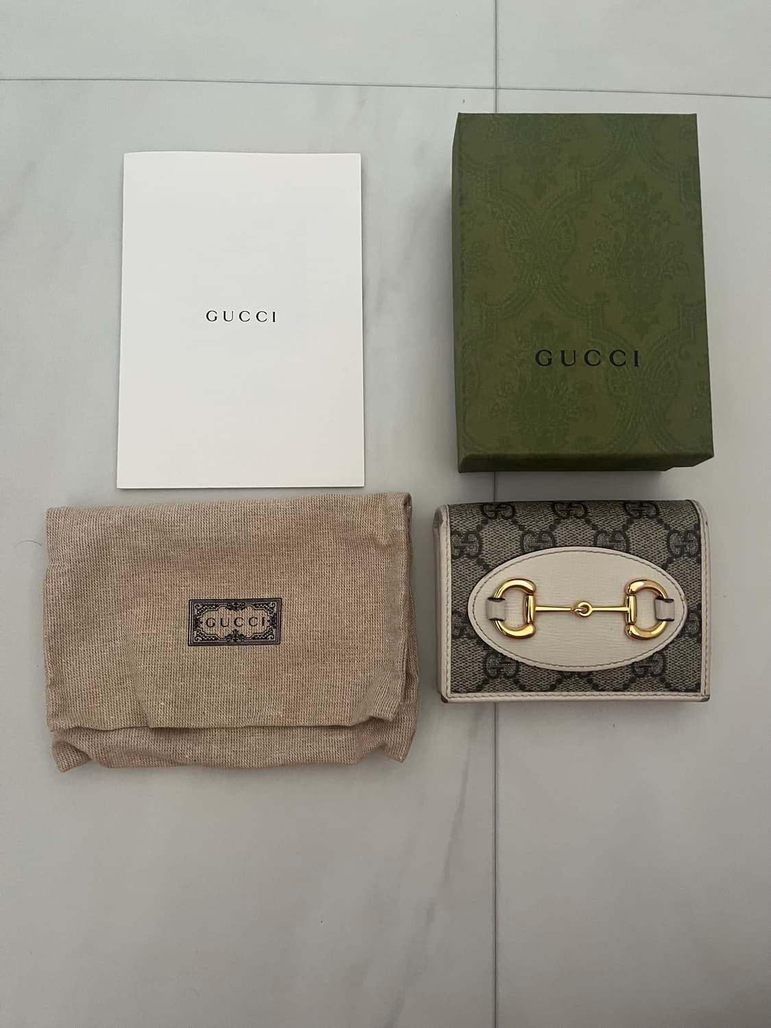 구찌 홀스빗 1955 카드지갑 화이트 상품이미지1