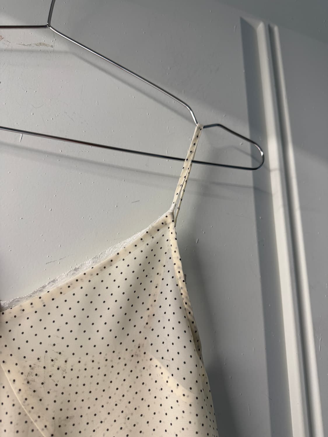 일본빈티지 도트 레이스 슬리브리스 상품이미지4