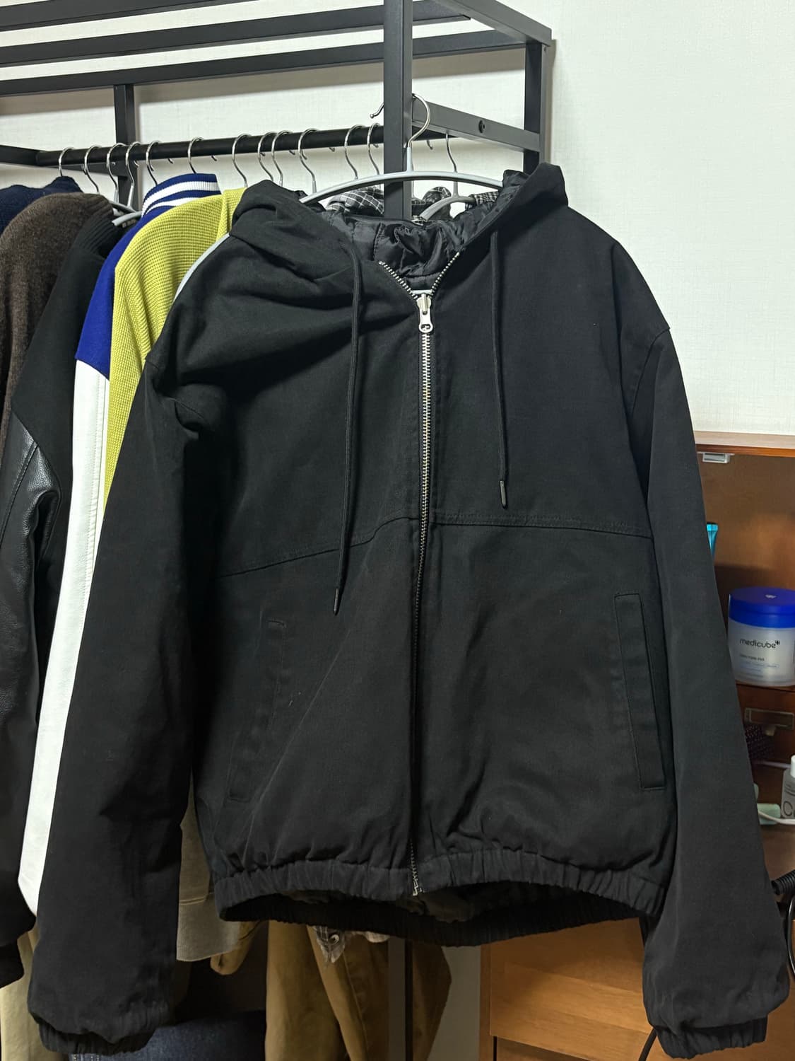 후드 워크자켓 (L) - 블랙 상품이미지1