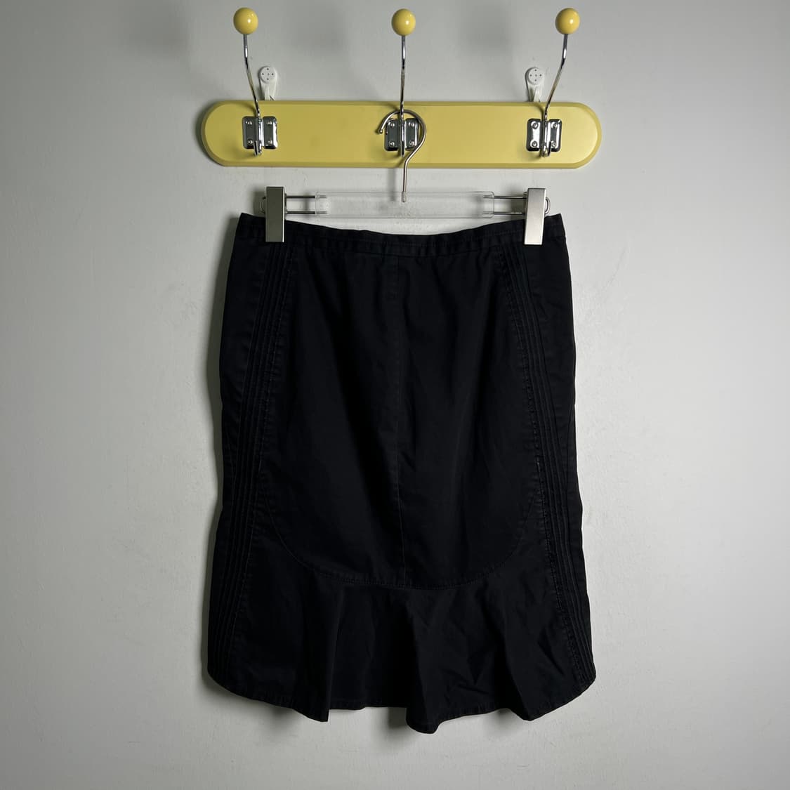 아르마니 익스체인지 블랙 코튼 미디 스커트  상품이미지2