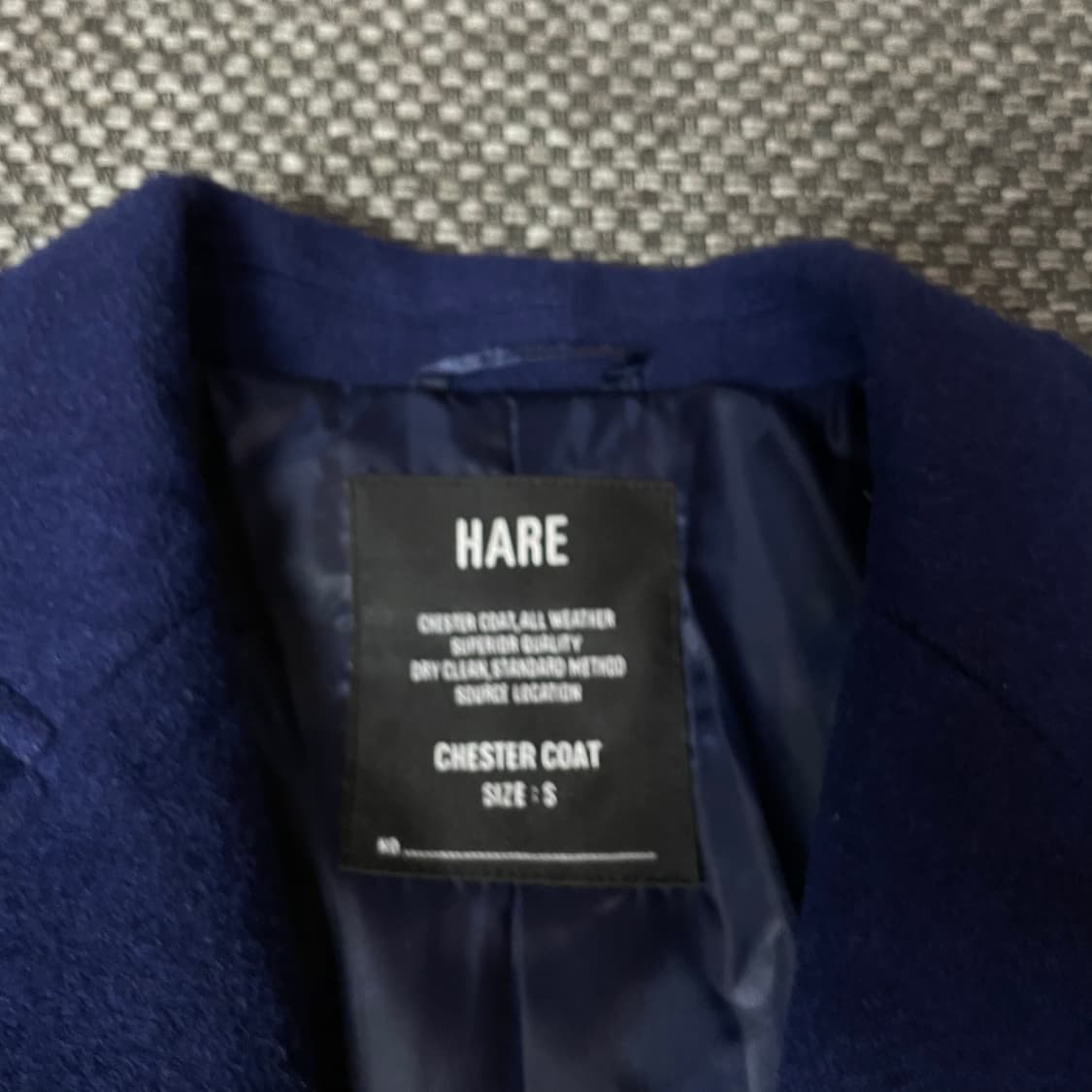 HARE 네이비 투포켓 코트 S 상품이미지4