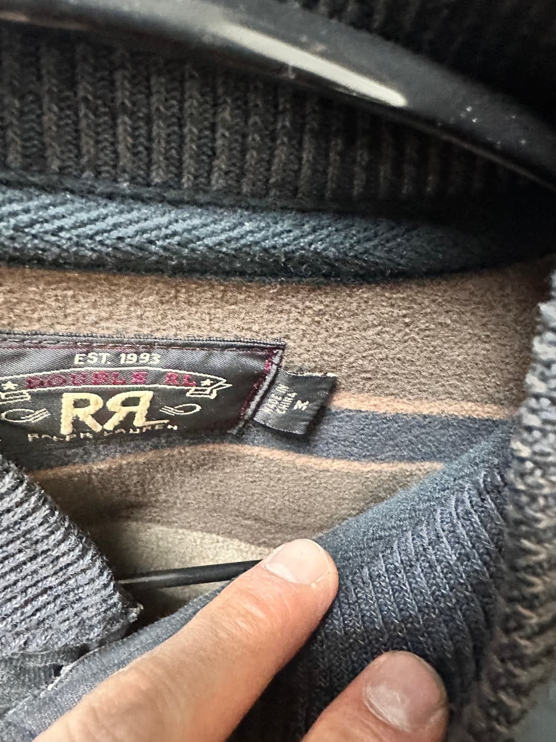 RRL 더블알엘 인디고 레더 바시티 M 상품이미지4