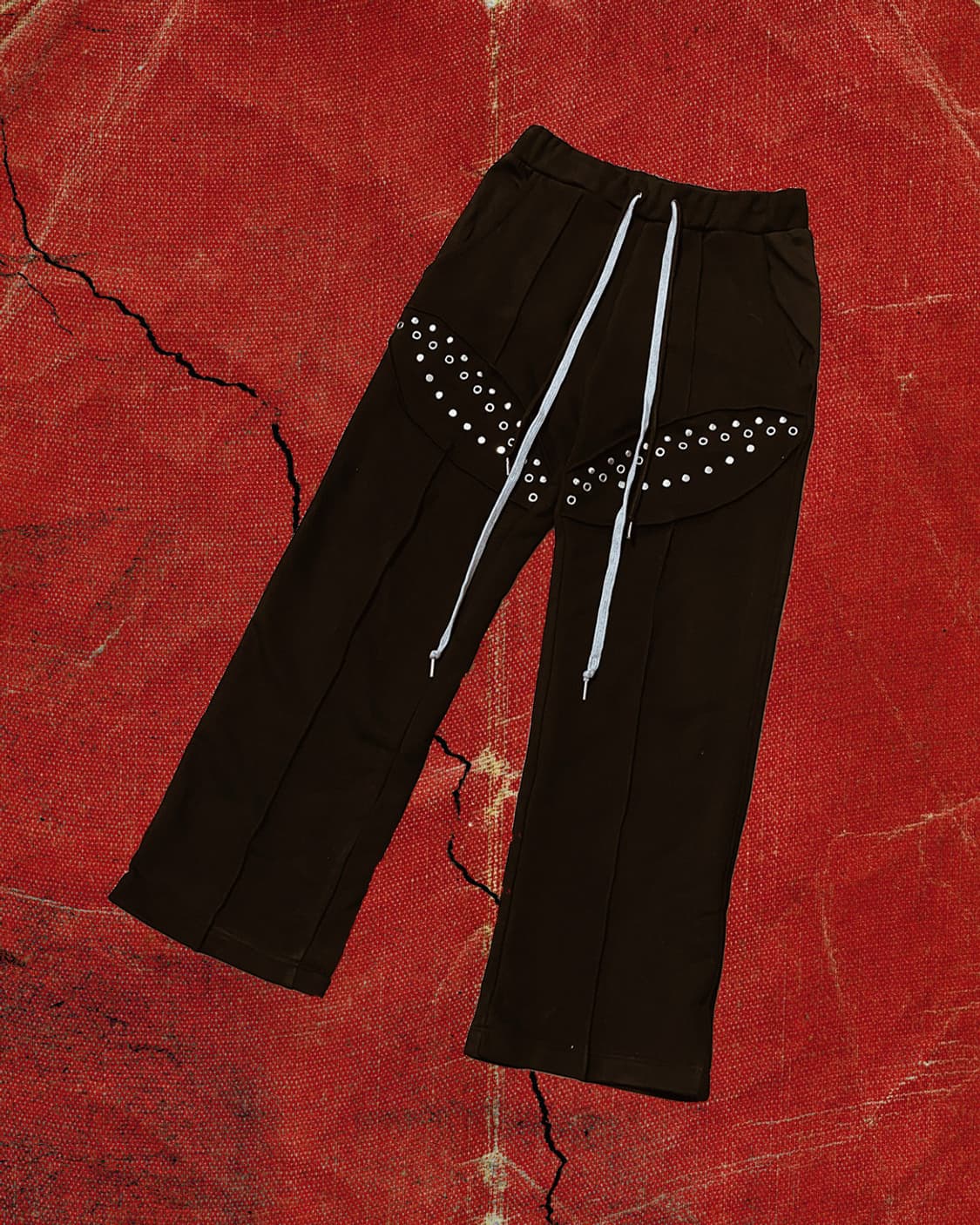 Japanese 90s 아티저널 아일렛 더블 스트링 스웻팬츠 29-34 상품이미지1