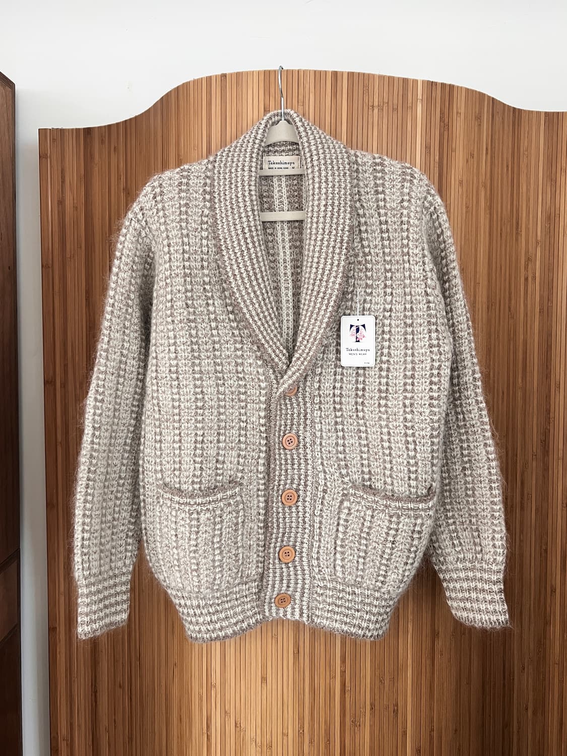 다카시마야 데드스탁 모헤어 숄카라 니트 가디건 상품이미지2