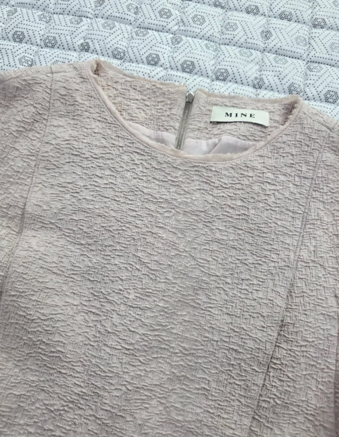 MINE 연핑크 트위드 미니 원피스 ~55 상품이미지5