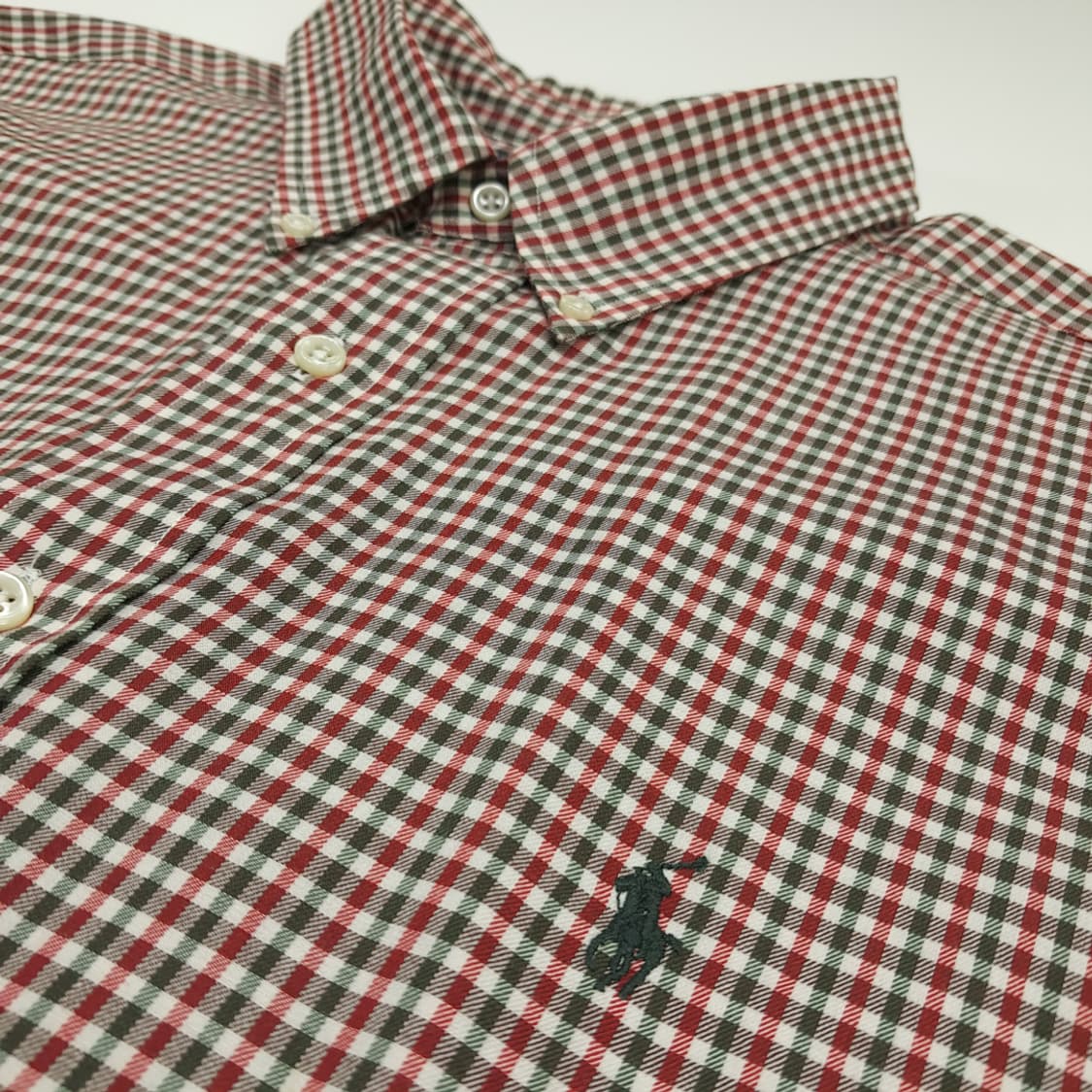 CN763 2XL 폴로 랄프로렌 크리스마스 마이크로체크 긴팔 셔츠 남방 상품이미지5