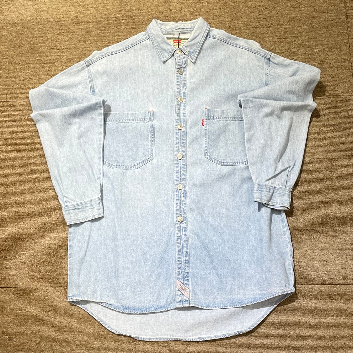 (M) 90s Levi's 리바이스 코튼 데님 셔츠  상품이미지1