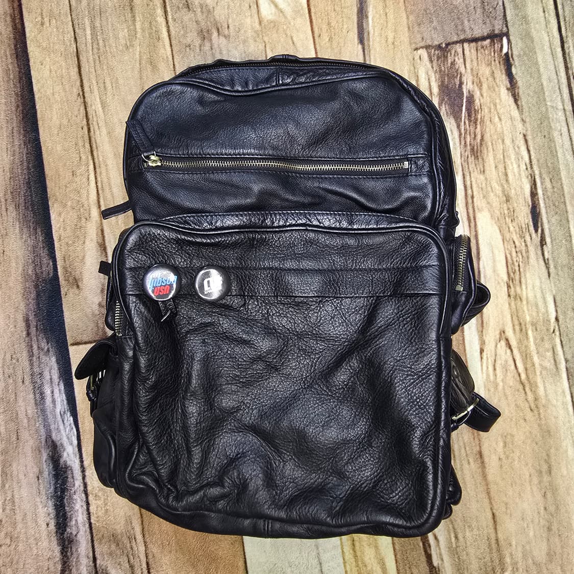 빈티지 풀그레인 카우레더 백팩 상품이미지1