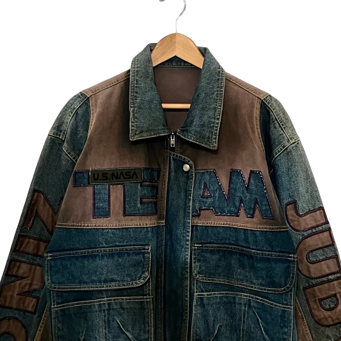 U.S.NASA 데님 워싱 스펠링 자켓 상품이미지2