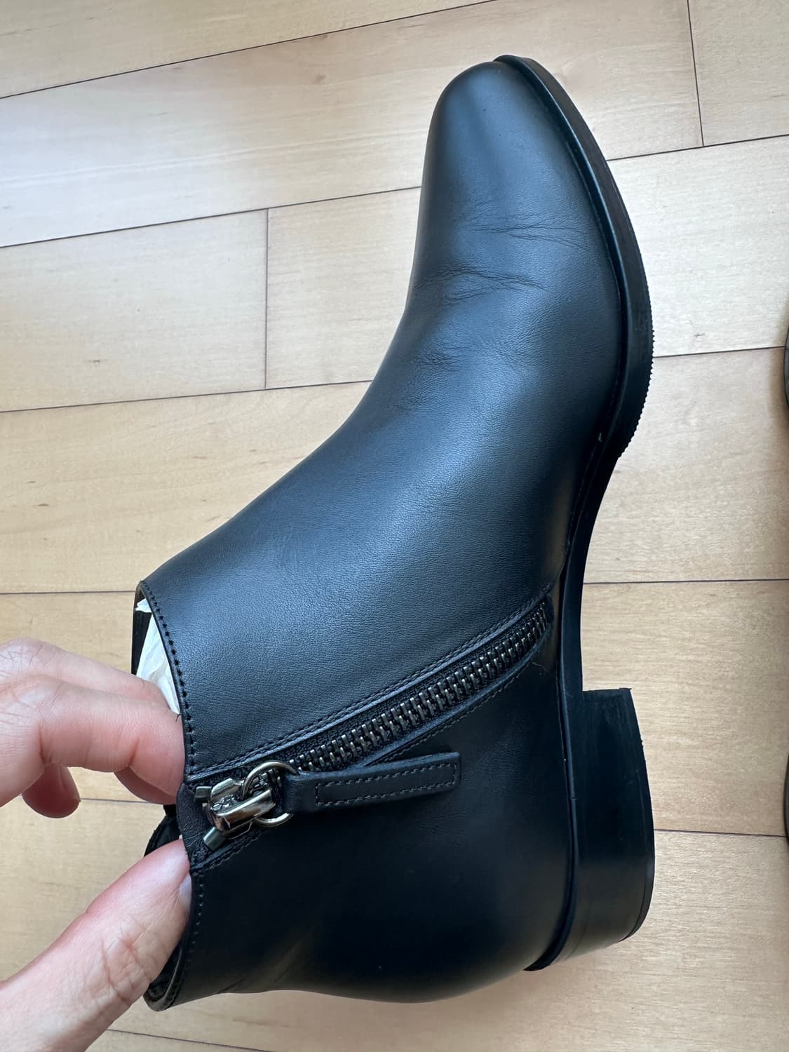 쥬세페 자노티 블랙 가죽 앵클 부츠 35 1/2 (정품, 새상품) 상품이미지2