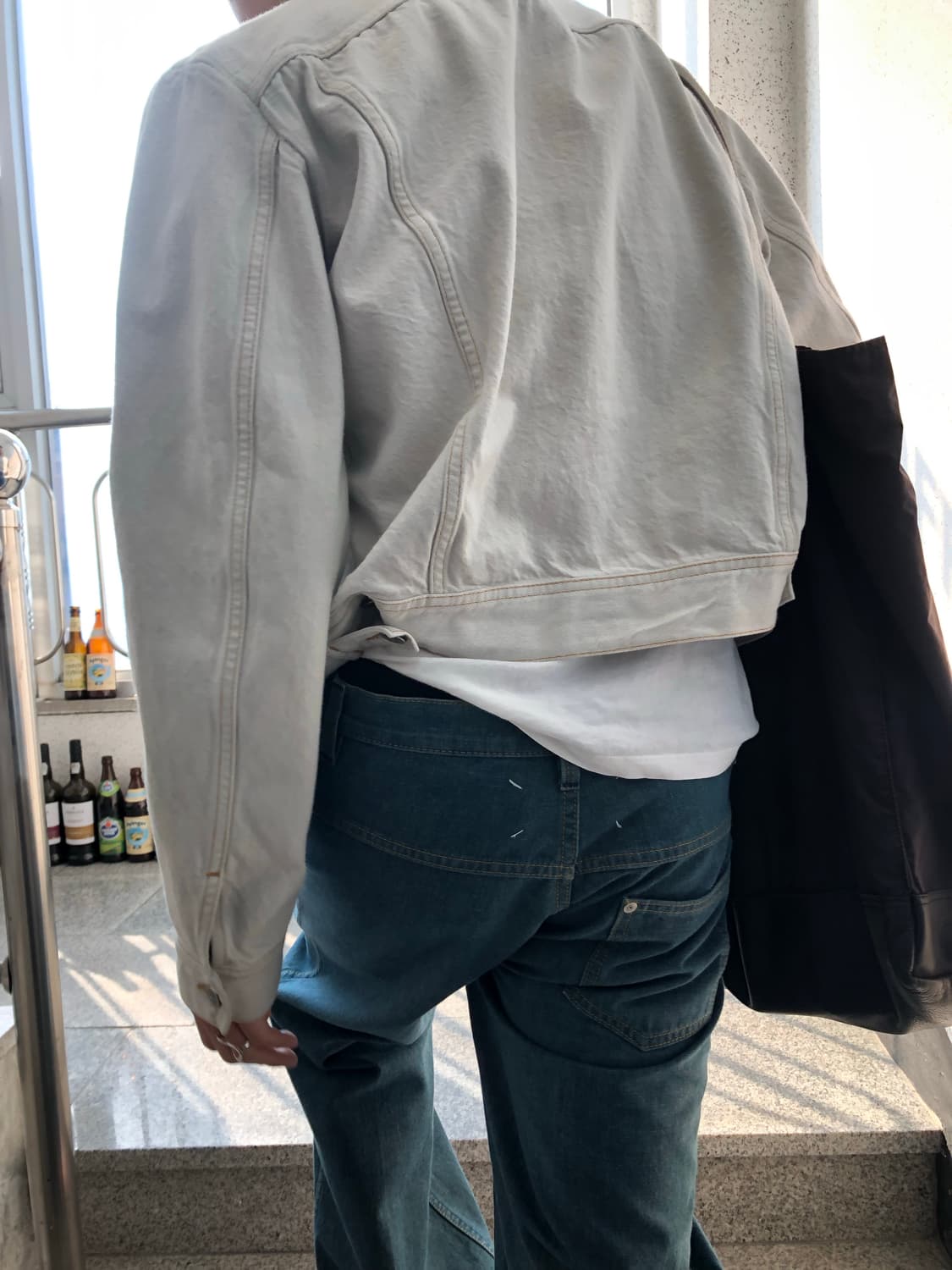 (예약중) 마르지엘라 백 스티치 스트레이트 진 상품이미지1