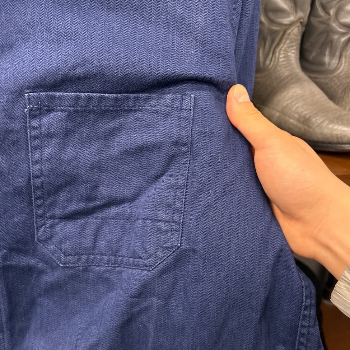 70~80s 헤링본 트윌 프렌치 워크자켓 / 초어자켓 독일생산 N979 상품이미지6