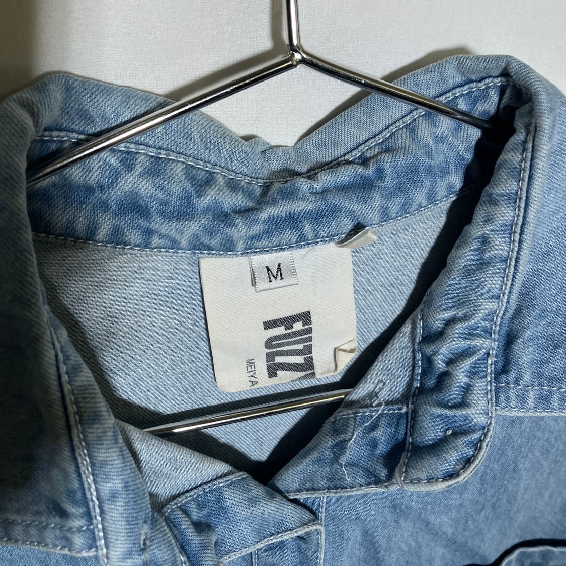 M)FUZZYKON 오버핏 데님셔츠 상품이미지3