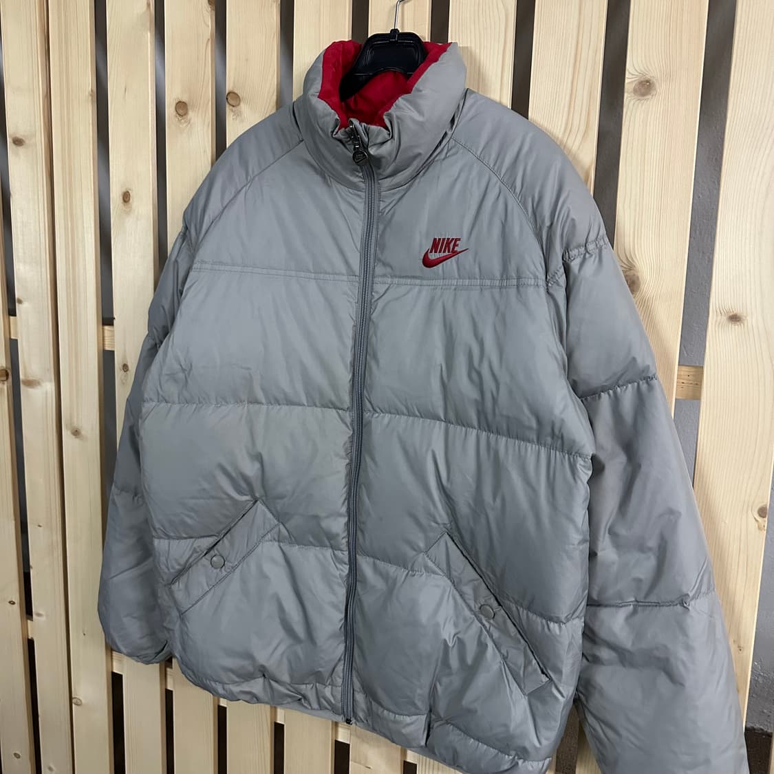 (M) 나이키 00s 리버시블 그레이 패딩 상품이미지2