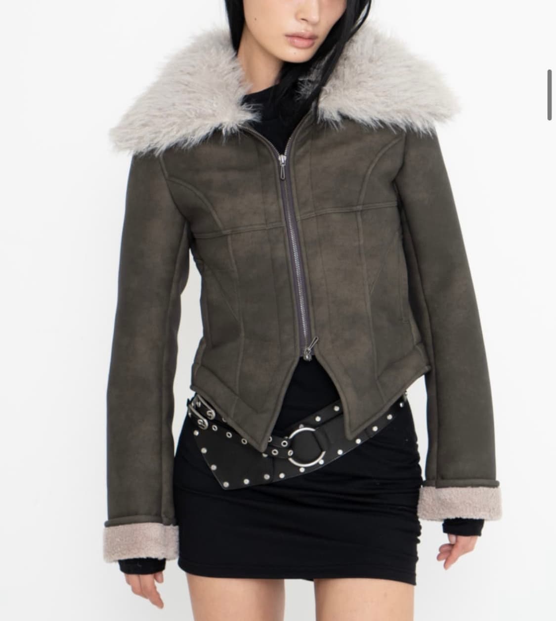 새제품 2000아카이브 알렉스 퍼 무스탕 자켓 2사이즈 상품이미지3