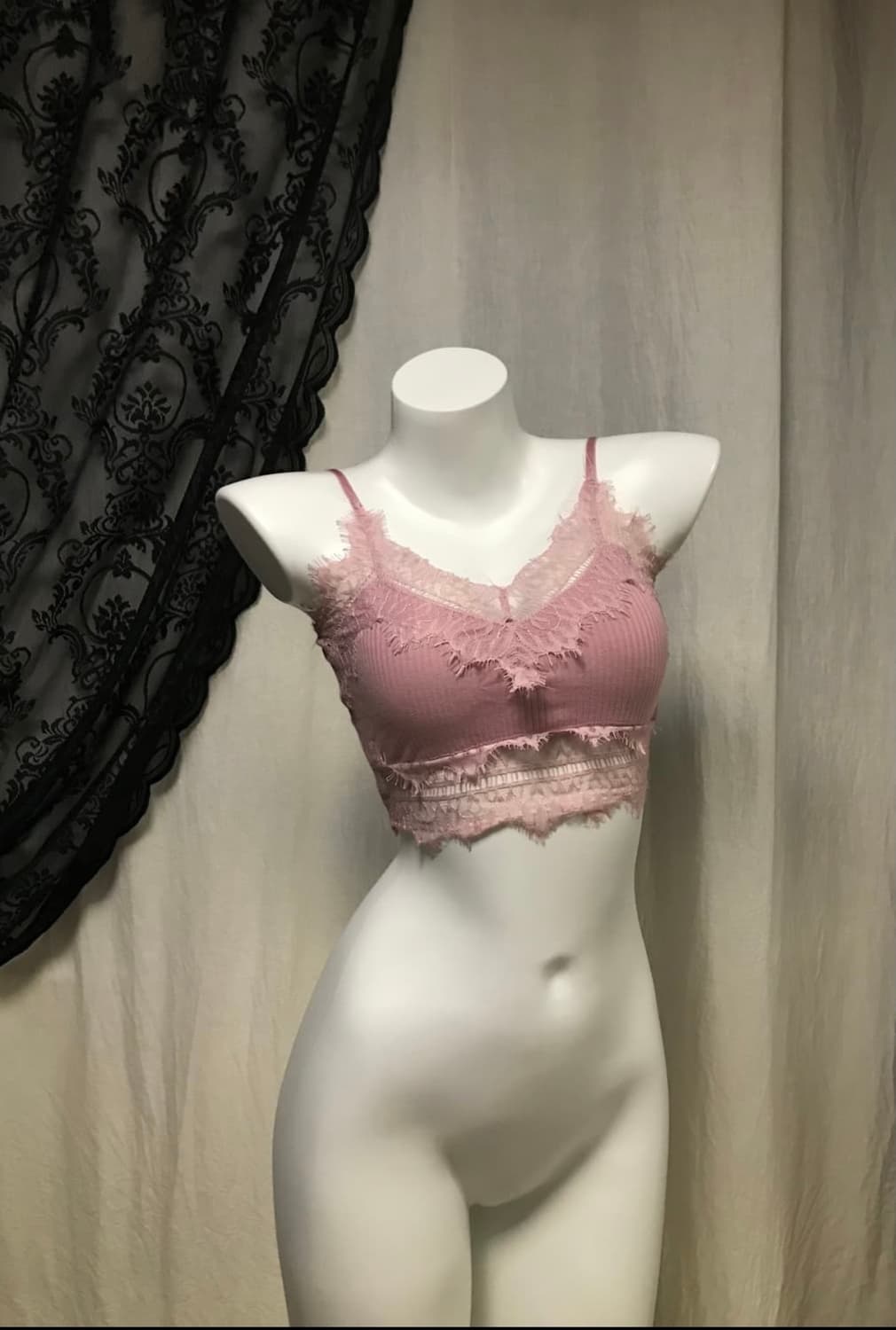 체리퀴리 레이스 브라탑 화이트/핑크/소라/네이비 쓰리타임즈포어링애즈온갸루 상품이미지2