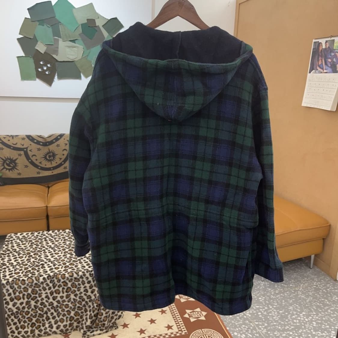 폴로 랄프로렌 블랙와치 홀리데이 체크 후드 미디 자켓 95 C09517 상품이미지4