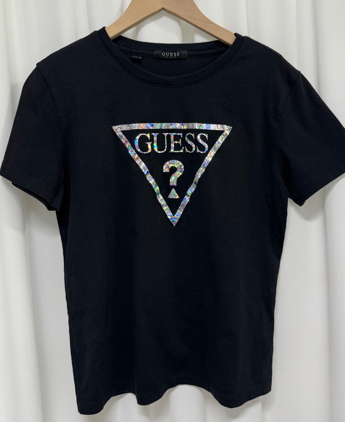 게스 홀로그램 블랙 반팔티 GUESS 상품이미지6